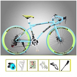 MXYPF Bike MXYPF Road Bike, 24 Speed Transmission-Carbon Steel Frame-Aluminum Alloy Wheels-26 Inch Bicycle-Solid Tires-Double Disc Brakes-Suitable For Height 165-185cm