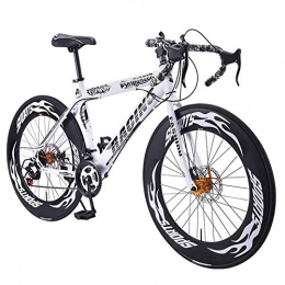 MXYPF Road Bike MXYPF Road Bike, 26-Inch Racing Bike High-Carbon Steel Frame 21-Speed Transmission Rim Width Of 90mm Double Disc Brakes Suitable For Leisure Riding And Urban Commuting