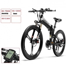 MYYDD Bike MYYDD Electric Bike 36V / 48V Mens Mountain Ebike 26 inch Tire Road Bicycle Snow Bike Pedals with Removable Lithium Battery, B, 48V75km