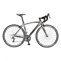 Mzq-yj Bike Mzq-yj 26-Inch Road Bicycle, 16-Speed, Double Disc Brake, Aluminum Alloy Frame, Road Bicycle Racing, Gray