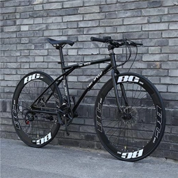 N\A Bike  ZGGYA Adult Hybrid Bike, Wheeled Dual-disc Bicycle, 24-speed 26-inch Bicycle, High-carbon Steel Frame, Mens Bike, Womens Bike