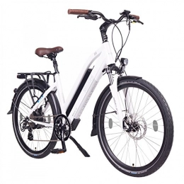 NCM Bike NCM Milano 48V, 26" Trekking E- bike, 250W Das-Kit Rear Motor, 13AH 624Wh Li-Ion Battery with High Power Cells, Mechanical Disc Brakes, 7 Speed (26" White)