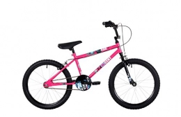 NDCent Flier Kids' Freestyle Bike Pink/Blue, 12" inch steel frame, 1 speed 20" bmx wheels front & rear caliper brakes