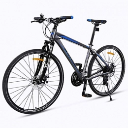 NENGGE Bike NENGGE Adult Road Bike, 27 Speed Bicycle with Fork Suspension, Mechanical Disc Brakes, Quick Release City Commuter Bicycle, 700C, Gray