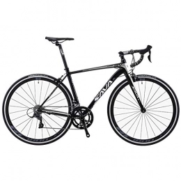 NENGGE Bike NENGGE Adult Road Bike, Ultra-Light Bicycle Aluminum Frame with Double V Brake, Carbon Fiber Fork City Utility Bike, Perfect For Road Or Dirt Trail Touring, Gray, 18 Speed