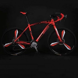 PengYuCheng Bike PengYuCheng Adult road bike 30 speed bicycle male and female students variable speed solid tire shock absorber bending car q4