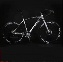 PengYuCheng Road Bike PengYuCheng Adult road bike live flying bicycle male and female students bend bicycle speed bicycle solid tire damping net mountain bike q6