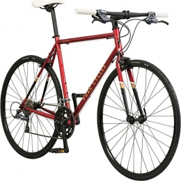 Pure Cycles Classic 16-Speed Flatbar Road Bike, 56cm/Large, Wolf Red