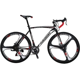 QQW  QQW Road Bike 21 Speed Dual Disc Brakes Commuter Bikes for Mens Bicycle / 3-Spoke