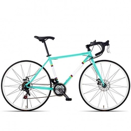 QuXiaoMo Road Bike QuXiaoMo Road Bikes, Male And Female Adult Variable Speed, Portable Off-road Racing 21-speed Aluminum Bicycle Commute (Color : Blue)