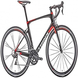 MOME Road Bike redRoad bike Ms, Male Road, 22 speed ultra light carbon fiber, 700C hybrid road rim sports car, the overlapping position of the rear fork effectively absorbs vibration and improves comfort