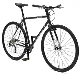 Retrospec Road Bike Retrospec Bicycles AMOK V2 CycloCross Nine-Speed / Commuter Bike with Chromoly Frame, Matte Black, 54cm / Medium