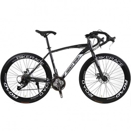 Road Bicycle, High Carbon Steel Frame, 26-Inch 27-Speed Bikes with Double Disc Brake, for Men's And Women Adult,Gray,26 inch