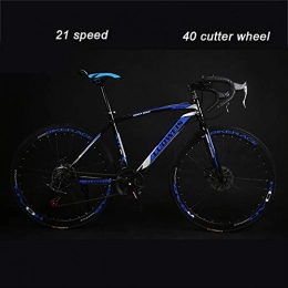 ZYZYZY Road Bike Road Bicycles Adult 21 Speed Bikes Lightweight Double Disc Brake High Carbon Steel Frame Curved Handlebar Racing Bicycle C 21 Speed