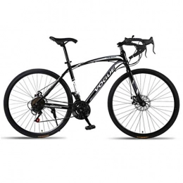 MXYPF Road Bike Road Bike, 26 Inch Solid Tire Racing Bike-High Carbon Steel Frame-24 Speed Transmission-Double Disc Brake-Suitable For Adult Men And Women