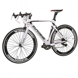 EUROBIKE Road Bike Road bike 54cm Frame Adult Men and Women 14 Speed Racing Bicycle Lightweight XC7000 (white)