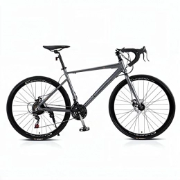 MHIBAX Road Bike Road Bike 700c Racing Bike City Commuter Bicycle With 14 Speeds Shifting Dual Disc Brakes (silver Grey)