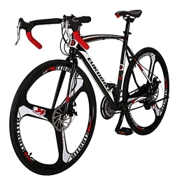 EUROBIKE Bike Road Bike 700C Wheel For Men and Women Adult Racing Bicycle Dual Disc Brake (49cm frame magnesium wheel)