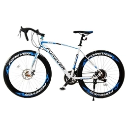 AZD Bike Road Bike, High Carbon Steel Road Bike, Shimanos Aluminum Full Suspension Road Bike 21 Speed Disc Brakes, 26 Inch Durable Road Bicycles, 700C Tire, for Women Men Adult