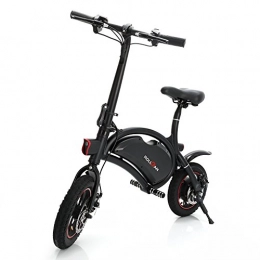 Rollgan Road Bike ROLLGAN Dolphin Electric Bike 12 inch Folding Body E-Bike Scooter with 12 Mile Range, Collapsible Frame, APP Speed Setting, 36V 350W Rear Engine Electric Bicycle, Mechanical Disc Brakes, Black