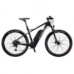 SAVADECK Bike SAVADECK Carbon Fiber Electric Mountain Bike 27.5 inch e-bike Pedal-assist MTB Pedelec Bicycle with Shimano 9 Speed and Removable 36V / 14Ah SAMSUNG Li-ion Battery (Black Grey)
