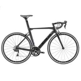 SAVADECK  SAVADECK Carbon Road Bike, Windwar5.0 Carbon Fiber Frame 700C Racing Bicycle with Shimano 105 22 Speed Groupset Ultra-Light Bicycle. (Black-2022 New, 56cm)