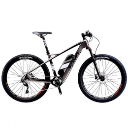 SAVADECK Bike SAVADECK KNIGHT6.0 Carbon Fiber Electric Mountain Bike 27.5 inch e bike Pedal-assist MTB Pedelec Bicycle with Shimano 10 Speed and Removable 36V / 14Ah SAMSUNG Li-ion Battery (Black Grey)
