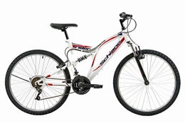 Schiano  Schiano Rider 26Inch Fully Mountain Bike 18Speed Mountain Bike Broadpeak, White