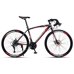 SHANJ 700c Road Bike,24/26inch Adult Racing Bicycle,Steel City Commuter Bike,21-27 Speed,Double Disc Brakes Mountain Bikes for Men and Women