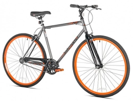 Takara Sugiyama Flat Bar Fixie Bike, Gray/Orange, Medium/54cm Frame