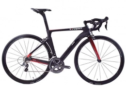 Tropix Paris 700c Wheel Road Racing Bike 48cm Lightweight Carbon Fibre Frame Shimano Ultegra 22 Speed Black/Red 8.3 Kgs