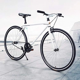 UNDERSPOR Road Bike UNDERSPOR Road Bike for Men And Women, Lightweight Single-Speed 24-Inch City Bike, High Carbon Steel Frame, Double-Caliper Brake Racing, Solid Non-Pneumatic Tires
