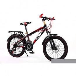 FJW Road Bike Unisex Hardtail Mountain Bike 20 inch, 24 inch High-carbon Steel Frame Bicycle 21 Speeds Disc Brakes with Suspension Forks, Red, 24Inch