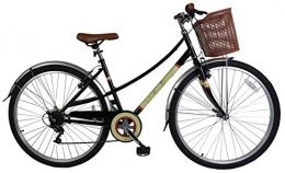 Muddyfox Bike Universal Islington Ladies Vintage Hybrid 6 Gear City Bike, Black, 18-Inch