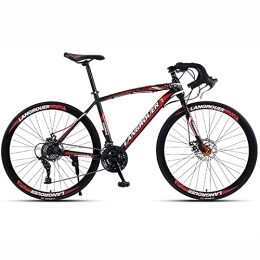 UYHF Bike UYHF 26inch Road Bike, 21-30 Speed Adult Racing Bicycle, Steel City Commuter Bike, Double Disc Brakes Mountain Bikes for Men and Women red-24 speed