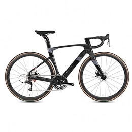 WANYE Bike WANYE Carbon Road Bike, Commuter Aluminum Road Bike 22 Speed 700c Carbon Fiber Racing Bicycle black-45cm