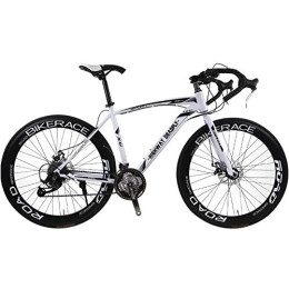 WGFGXQ Bike WGFGXQ Road Bicycle, High Carbon Steel Frame, 26-Inch 27-Speed Bikes with Double Disc Brake, for Men's And Women Adult