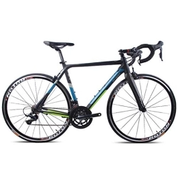 WJSW Bike WJSW Adult Road Bike, Professional 18-Speed Racing Bicycle, Ultra-Light Aluminium Frame Double V Brake Racing Bicycle, Perfect for Road Or Dirt Trail Touring, Green, X6