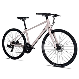 DJYD Bike Women Road Bike, 21 Speed Lightweight Aluminium Road Bike, Road Bicycle with Mechanical Disc Brakes, Perfect for Road Or Dirt Trail Touring, Black, XS FDWFN (Color : Pink)
