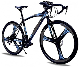 WQFJHKJDS Bicycle, 21-Speed Road Bike 700C Wheel Road Bike Double Disc Brake Bike (Color : Black and blue)