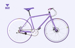 WXHNQLX Dead Fly Bike Road Bicycle Disc Brake 27 Inch Man Student Minimalist,Violet,27 Inch