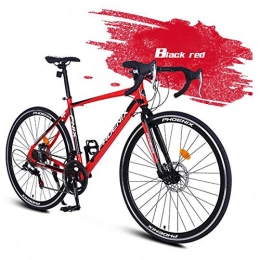WYZQ Bike WYZQ 700C Road Bicycle, 14 Speed Road Bike Racing, Double Disc Brake, Lightweight Aluminum Alloy Frame, Variable Speed Bicycle, Men's And Women, Red
