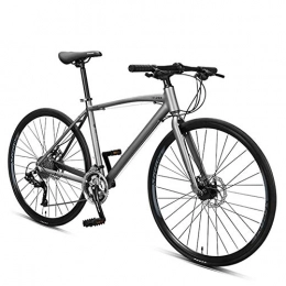 XHCP Bike XHCP bicycle Mountain bike 30 Speed Road Bike, Adult Commuter Bike, Lightweight Aluminium Road Bicycle, 700 * 25C Wheels, Racing Bicycle with Dual Disc Brake, Gray, Grey
