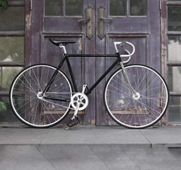 XZM Road Bike XZM Road bike gold frame 700C Fixed Gear bike bicicleta Track Single speed Bike 52cm, Black, 52cm(175cm-180cm)