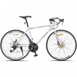 YXFYXF Road Bike YXFYXF Dual Suspension Mountain Outdoor Bikes, Men And Women Road Aluminum Bicycles, Dual Disc Brakes, 27-speed MTB, 27. (Color : White, Size : 27 inches)