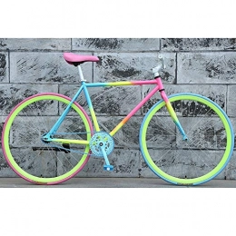 YXWJ Bike YXWJ 26 Inches Bicycle Road Bike Gear Road Bike 30 Knife Wheel Double Disc Brakes For Men And Women Student Adult Rainbow Colors