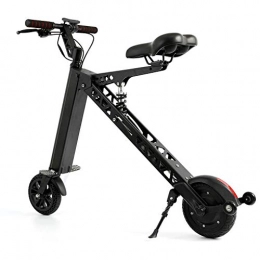ZS Road Bike ZS 8-Inch Electric Bicycle, Folding Mini Lithium Battery Battery Car 250W Brushless Motor Aluminum Alloy, Black