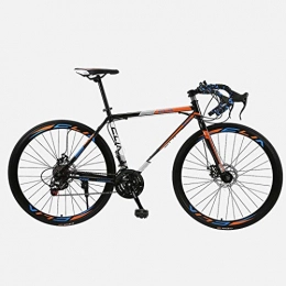 ZTYD Road Bike ZTYD Road Bicycle, 26 Inches 21-Speed Bikes, Double Disc Brake, High Carbon Steel Frame, Road Bicycle Racing, Men's And Women Adult, B4