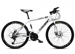 ZXGQF Road Bike ZXGQF Adult Road Bike, Men Racing Bicycle with Dual Disc Brake, High-carbon Steel Frame Road Bicycle, City Utility Bike (E, 24 inches / 21 speed)
