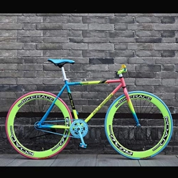 ZXLLO Road Bike ZXLLO 26-inch Lightweight Road Bicycle Single-speed Bikes Fixie Gear Road Bicycle Racing, Multi colored